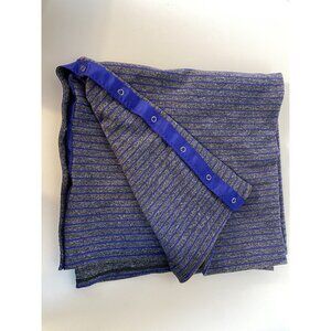 Lululemon Vinyasa Wrap Herringbone Blue ribbon Original Metal snaps Travel!
